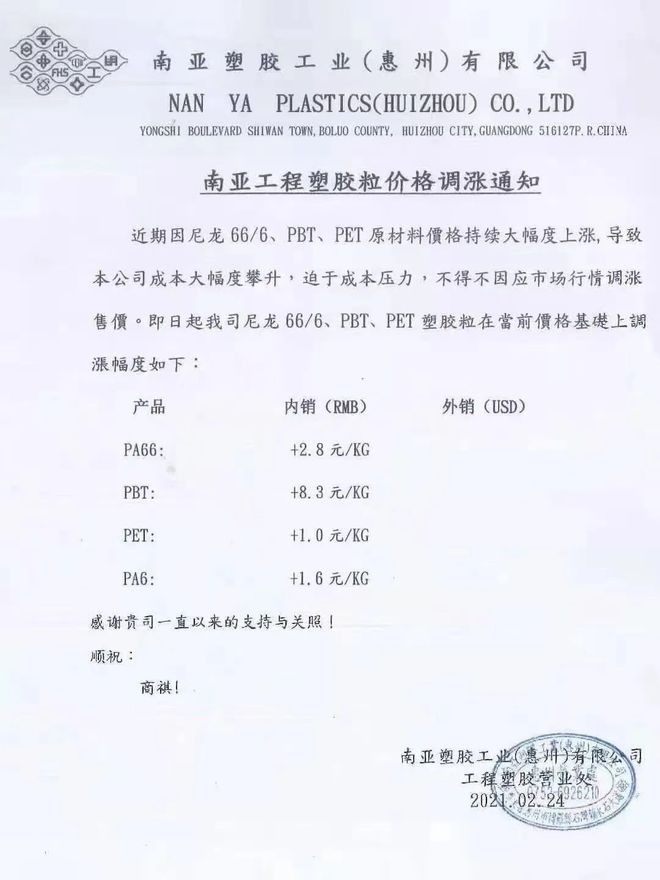 ayx爱游戏体育官方网站“惊了”！这种塑料一吨上调8300元！原料暴涨一周！